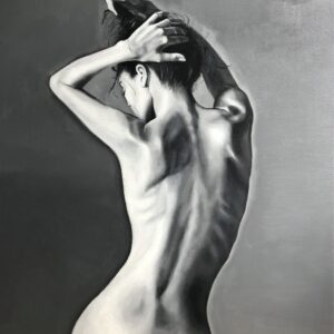 Grisaille of Sophie  artwork by Lotte Eleonoor