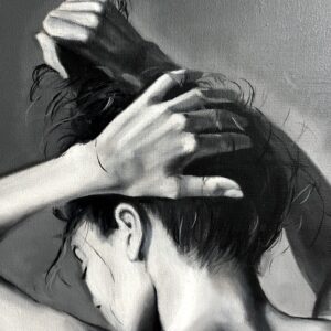 Grisaille of Sophie  artwork by Lotte Eleonoor