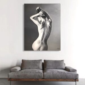 Grisaille of Sophie  artwork by Lotte Eleonoor