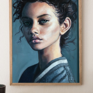 Blue woman  artwork by Lotte Eleonoor