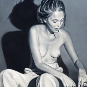Grisaille of a Woman  artwork by Lotte Eleonoor